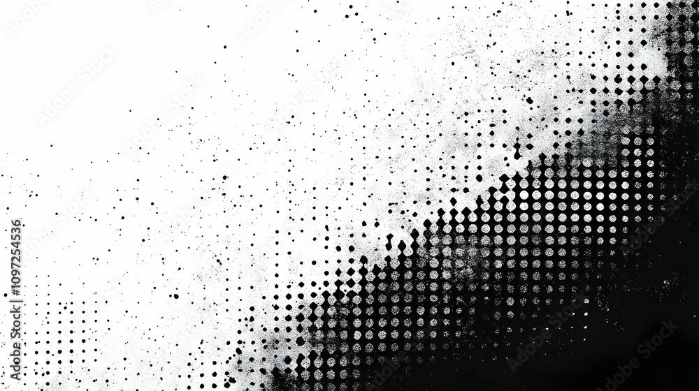 Abstract Black and White Halftone Background Illustration Abstract Black and White Halftone Background Illustration
