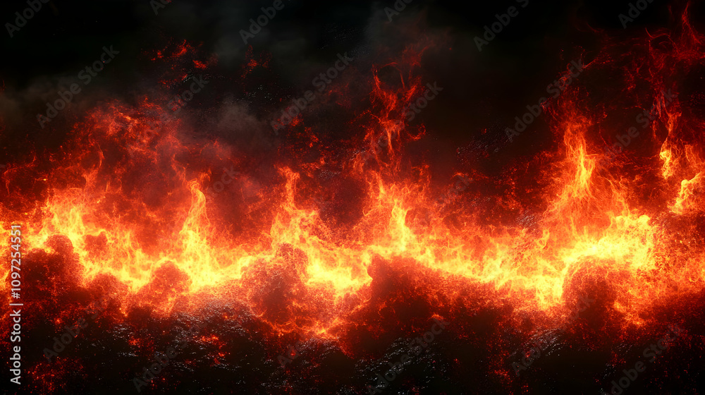 Fiery Abstract Background, Burning Embers Illustration Fiery Abstract Background, Burning Embers Illustration