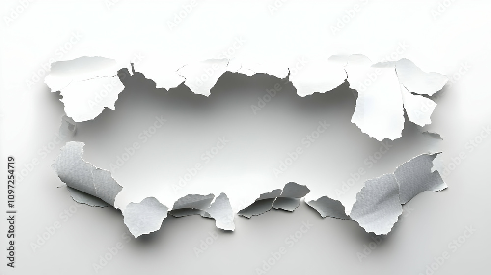 Torn Paper Frame Abstract Illustration Torn Paper Frame Abstract Illustration
