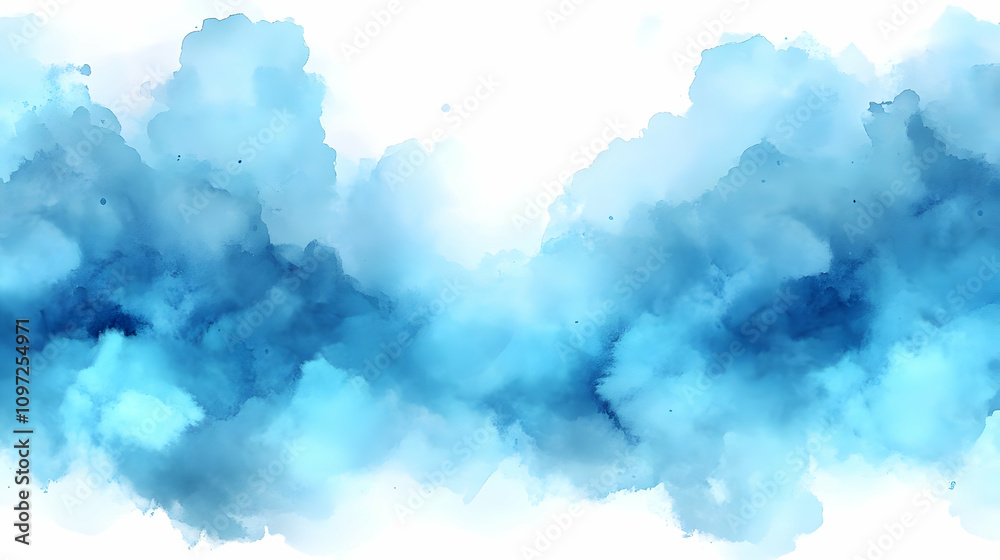 Blue Watercolor Abstract Background Illustration Blue Watercolor Abstract Background Illustration