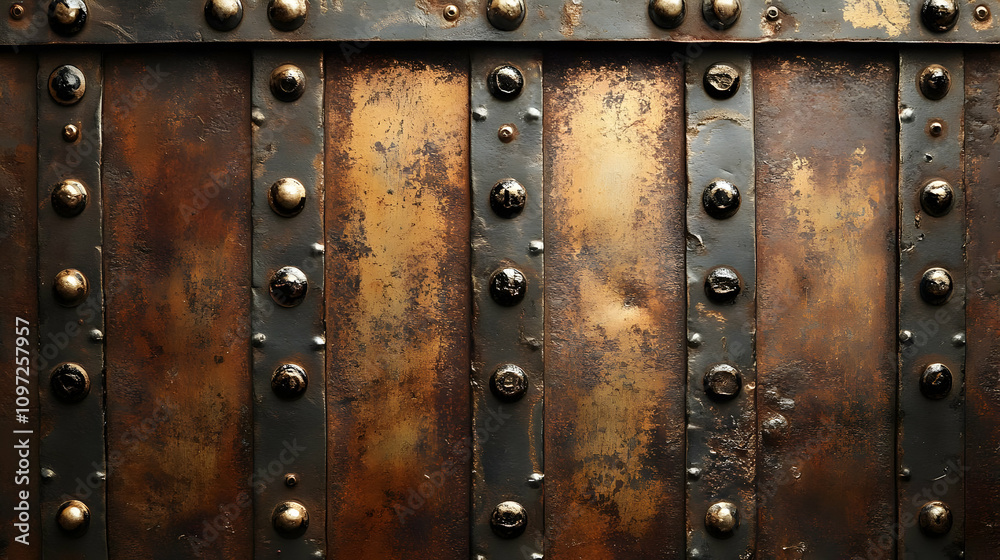 Fototapeta premium Rustic Metal Texture Background Illustration