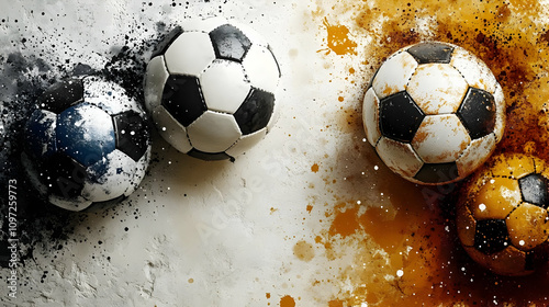 Abstract Soccer Ball Background Illustration