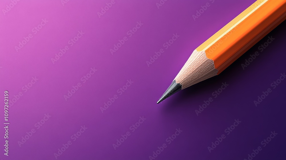A close-up of a yellow pencil on a purple background. (1) A close-up of a yellow pencil on a purple background. (1)