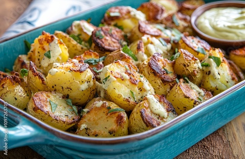 Roasted Garlic Butter Parmesan Potatoes photo