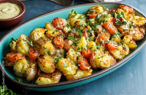 Roasted Garlic Butter Parmesan Potatoes photo