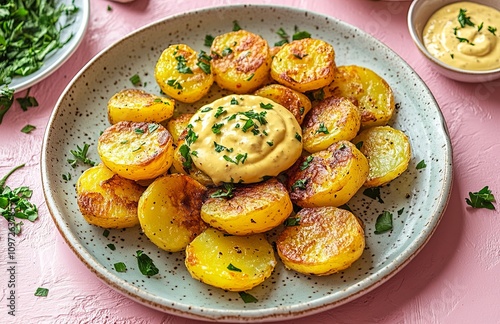 Roasted Garlic Butter Parmesan Potatoes photo