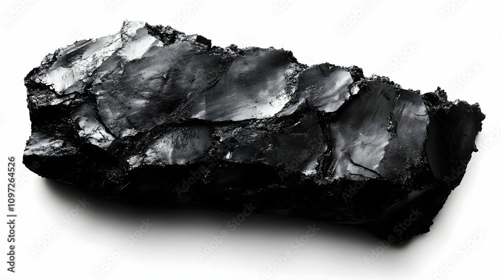 Black Coal Lump Realistic Image Black Coal Lump Realistic Image