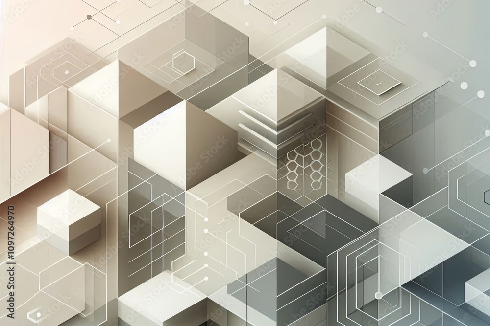 Abstract background with beige geometric shapes and fine lines in a minimalistic design Abstract background with beige geometric shapes and fine lines in a minimalistic design