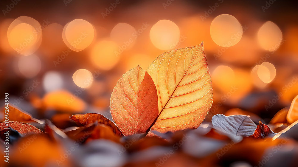 Autumn Leaves Backgroud Image Golden Hour Autumn Leaves Backgroud Image Golden Hour