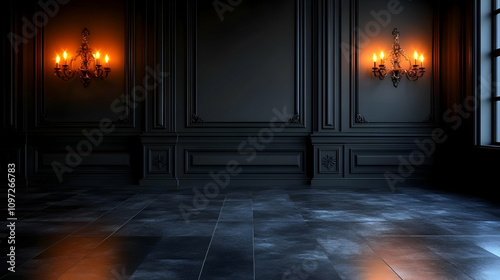 Wallpaper Mural Dark Elegant Room 3D Background Torontodigital.ca