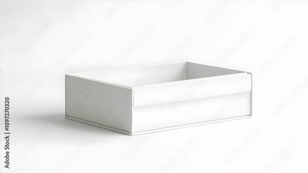 Empty white rectangular cardboard box isolated on white background. Empty white rectangular cardboard box isolated on white background.