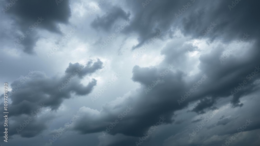 Dark storm clouds looming in the sky, creating a dramatic and ominous atmosphere, ominous, cloudscape