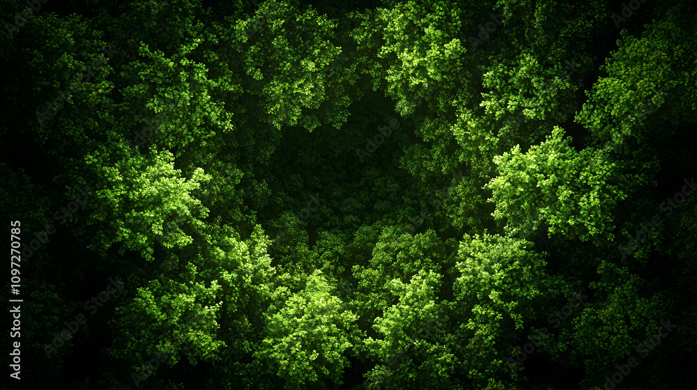 Lush Green Canopy 3D Render Lush Green Canopy 3D Render