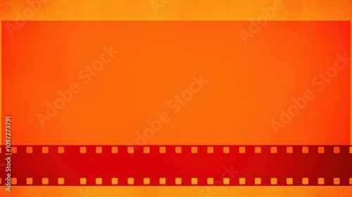 Red and worn film strip texture with a retro vintage film frame, old, red