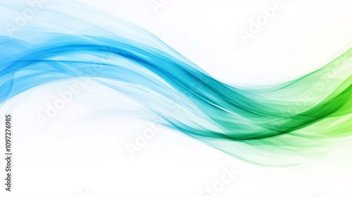 Abstract blue and green wave background