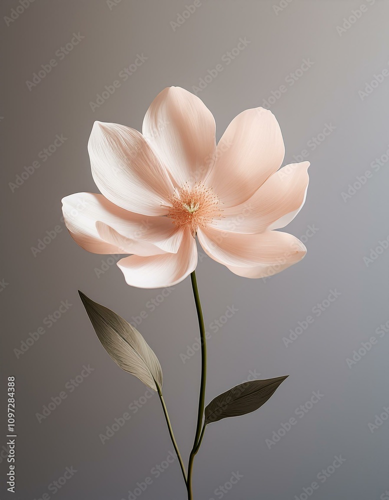 Delicate peach blossom in soft light. Delicate peach blossom in soft light.