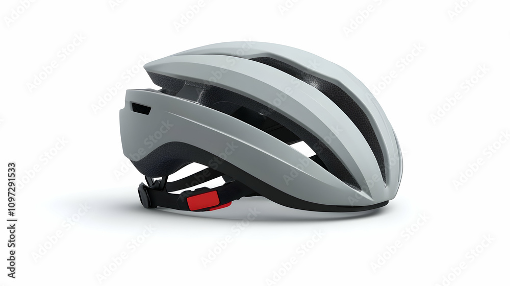 Grey bicycle helmet isolated on white background. Grey bicycle helmet isolated on white background.