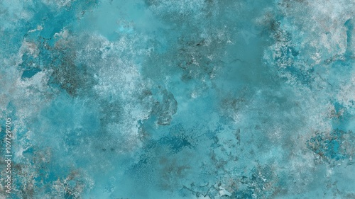 A turquoise grunge texture background with a distressed surface