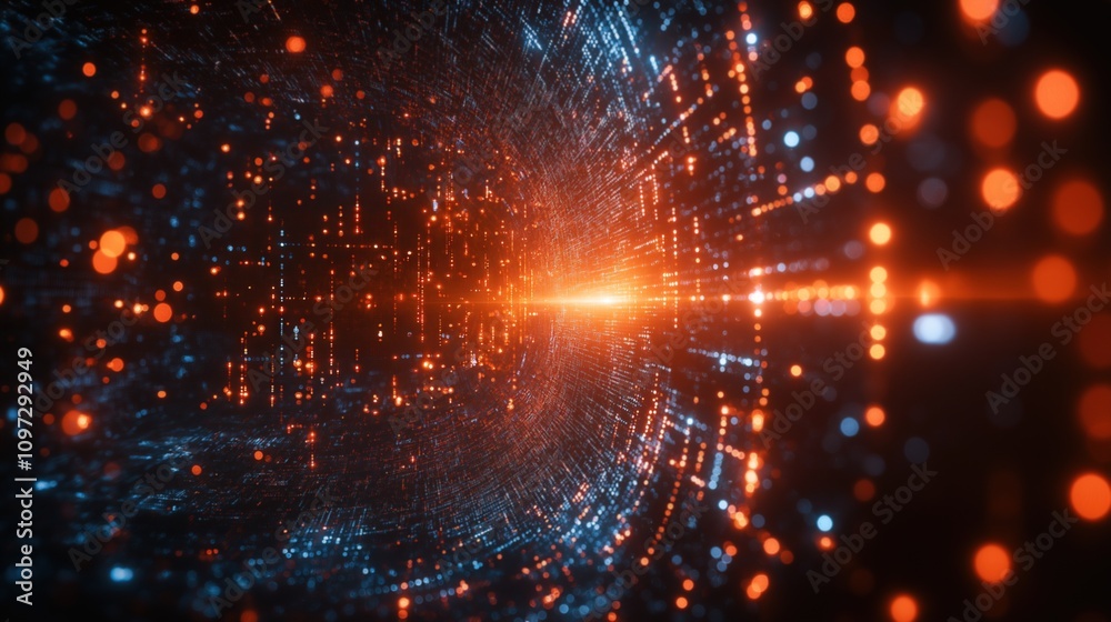 Dynamic Digital Network Visualization with Glowing Particles Dynamic Digital Network Visualization with Glowing Particles