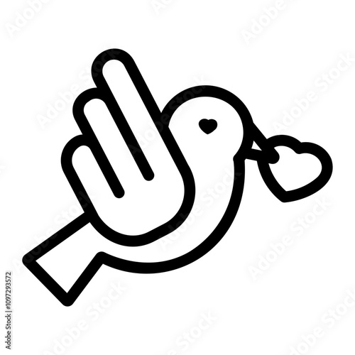 bullfinch Line Icon