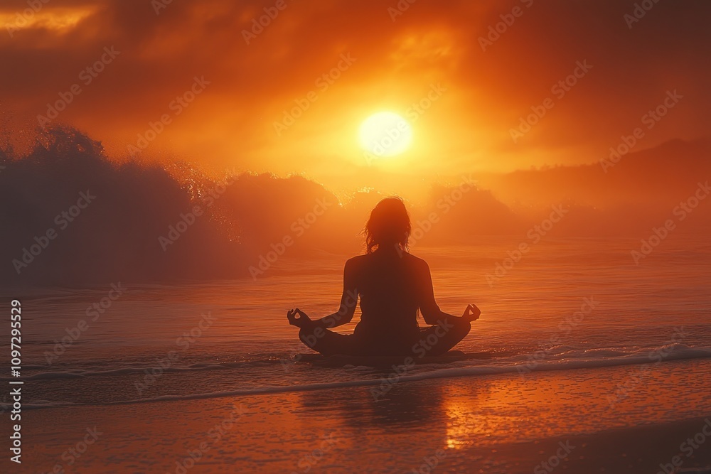 Serene Sunset Yoga: Finding Inner Peace at Ocean's Edge Serene Sunset Yoga: Finding Inner Peace at Ocean's Edge