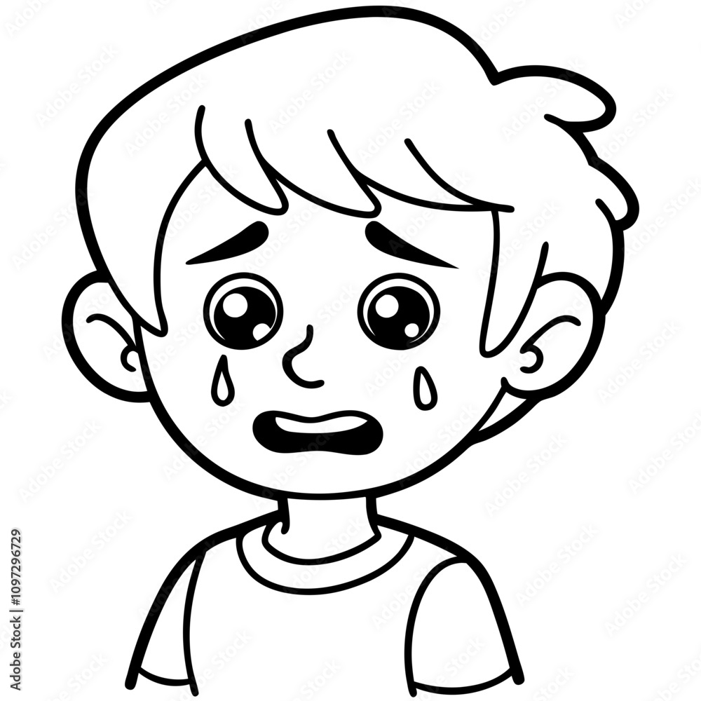 boy crying cartoon illustration boy crying cartoon illustration