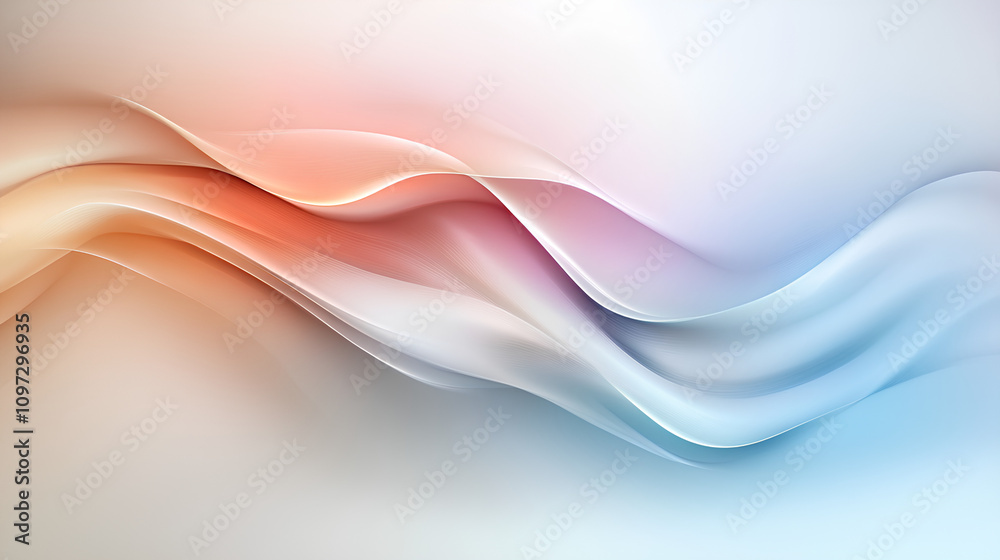 Abstract Wavy Iridescent Shape on Black Background Abstract Wavy Iridescent Shape on Black Background
