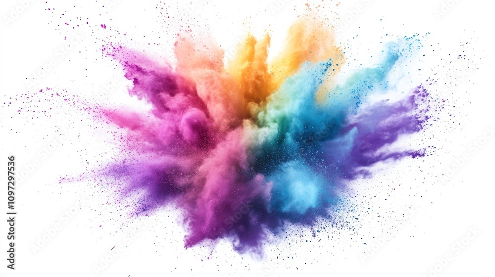 Vibrant Rainbow Powder Explosion: A Burst of Color Vibrant Rainbow Powder Explosion: A Burst of Color