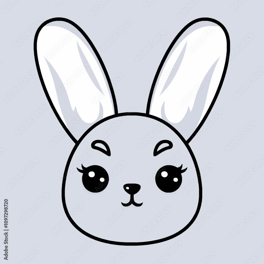 Obraz premium Adorable Rabbit Character with Big Ears and Cute Features