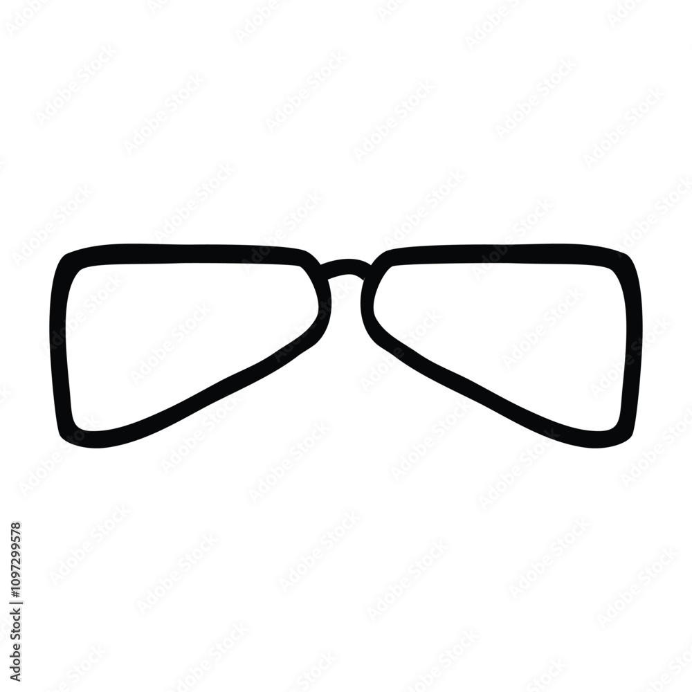 Fototapeta premium eyeglass, simple vector hand draw doodle