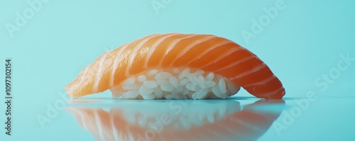 Exquisite salmon nigiri sushi with perfect photo