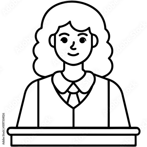 female judge in a courtroom