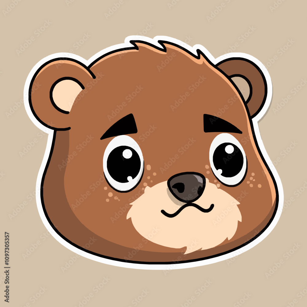 Adorable Cartoon Bear Face Suitable for Kids and Fun Designs Adorable Cartoon Bear Face Suitable for Kids and Fun Designs