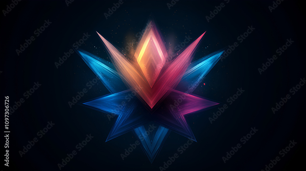 Futuristic Colorful Abstract Shape