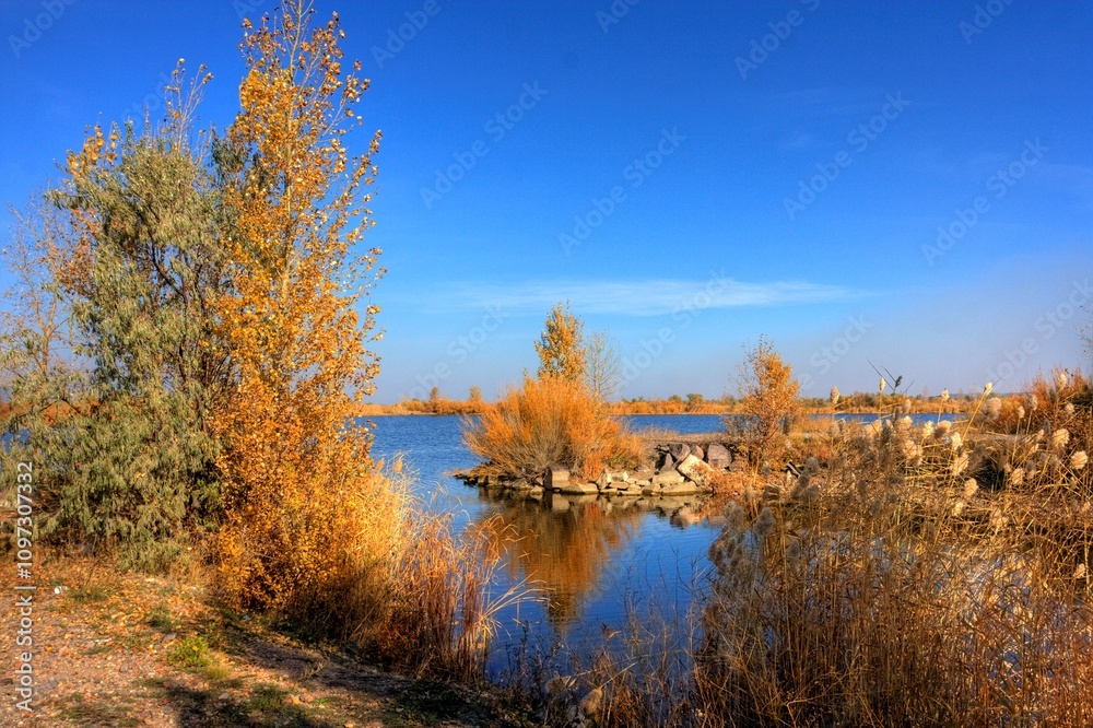 Fototapeta premium Water. Beautiful colored landscape tourism hobby.