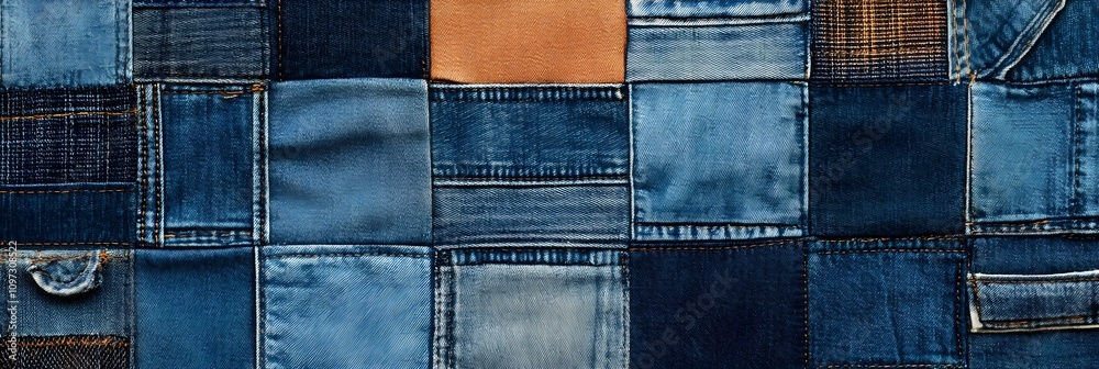 Denim textures patchwork pattern background with high angle perspective, textures, fashion, patchwork, denim, fabric Denim textures patchwork pattern background with high angle perspective, textures, fashion, patchwork, denim, fabric