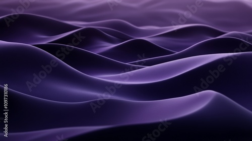 Wallpaper Mural Fluid abstract purple waves layered with soft glowing light, creating an ethereal sense of depth, calmness, and futuristic elegance against a minimalistic dark backdrop Torontodigital.ca