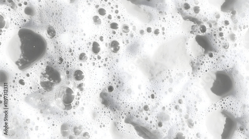 Wallpaper Mural Close-Up View of Foam with Bubbles in Black and White Abstract Texture Torontodigital.ca
