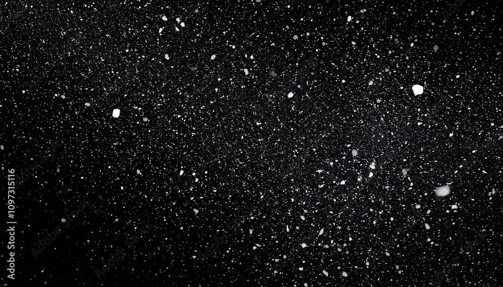 Obraz premium Scattered White Particles on Black Background Minimal and Abstract Design