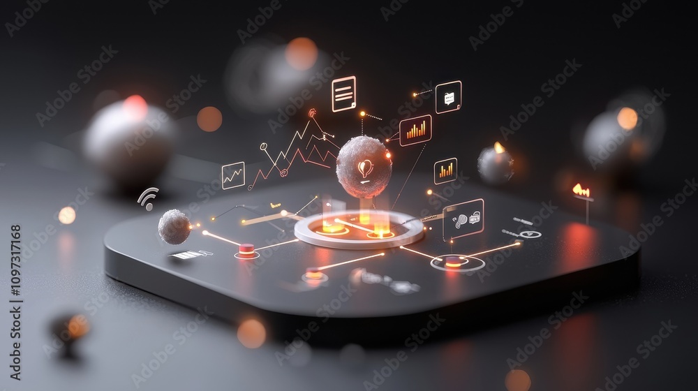 Futuristic Data Visualization with Digital Elements and Interactive Graphics for Technology and Innovation Concepts in a Modern Setting Futuristic Data Visualization with Digital Elements and Interactive Graphics for Technology and Innovation Concepts in a Modern Setting