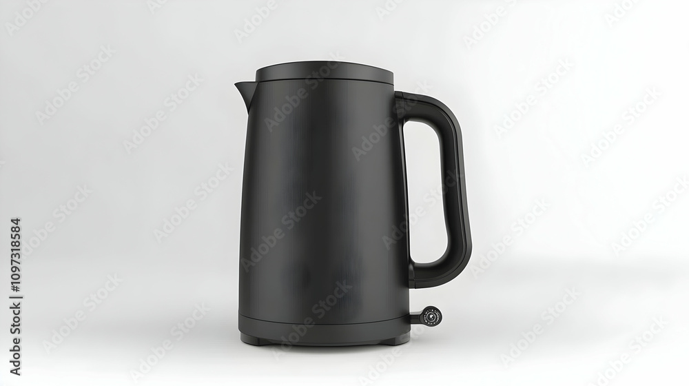 Sleek black electric kettle isolated on white background. (1) Sleek black electric kettle isolated on white background. (1)