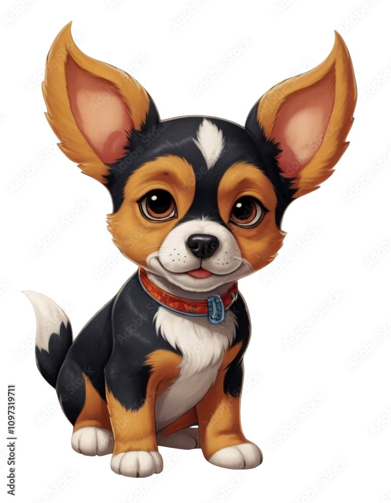 Funny little puppy isolated on transparent background png Funny little puppy isolated on transparent background png