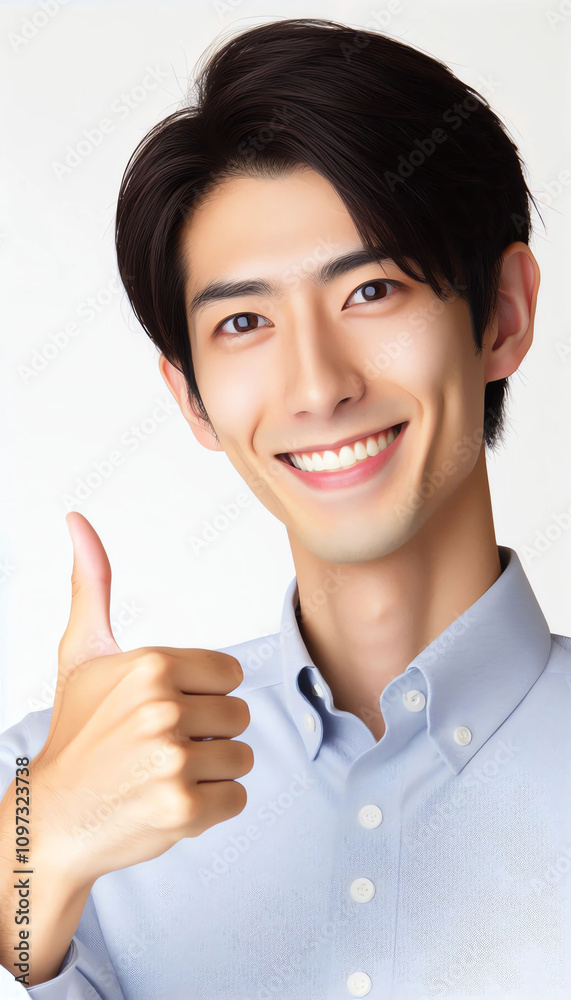 People material - image of a nice young man with likes 人物素材ーいいねしてる若い男性風イメージ People material - image of a nice young man with likes 人物素材ーいいねしてる若い男性風イメージ