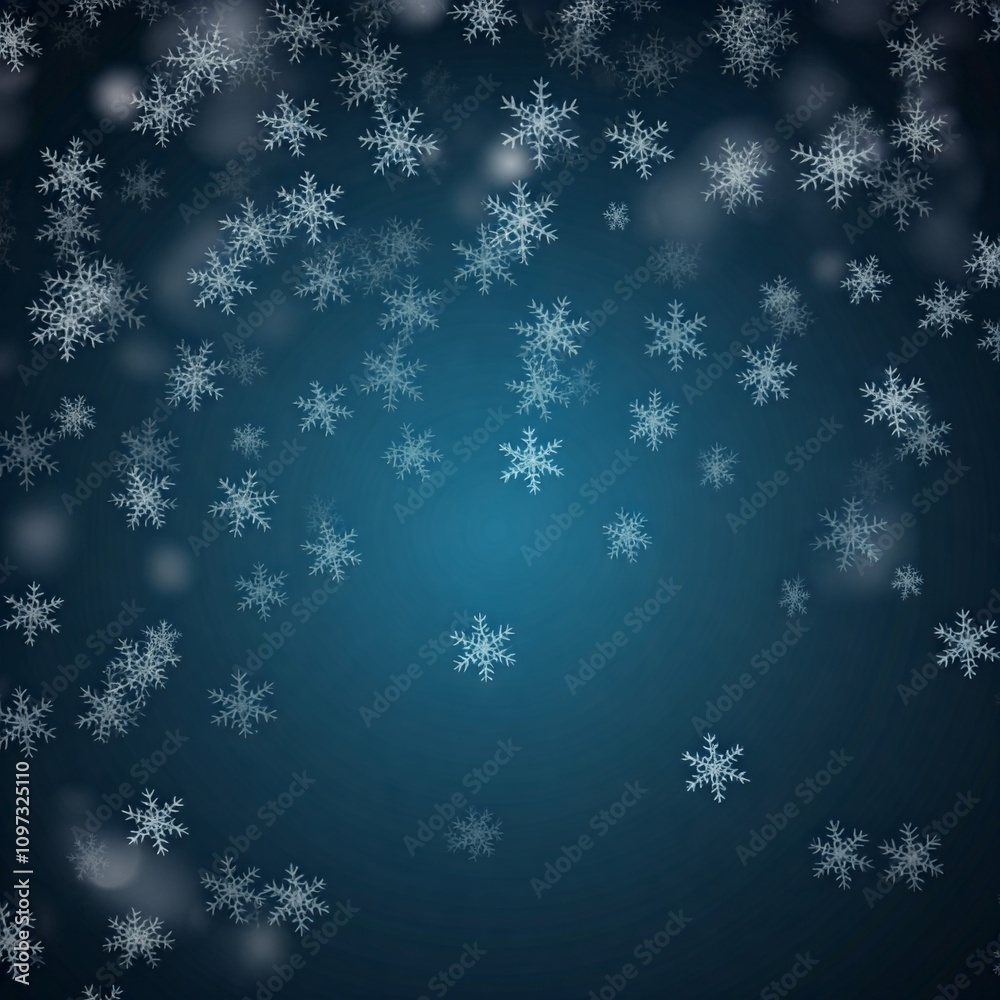 winter snowflakes falling on blue background abstract graphic design winter snowflakes falling on blue background abstract graphic design
