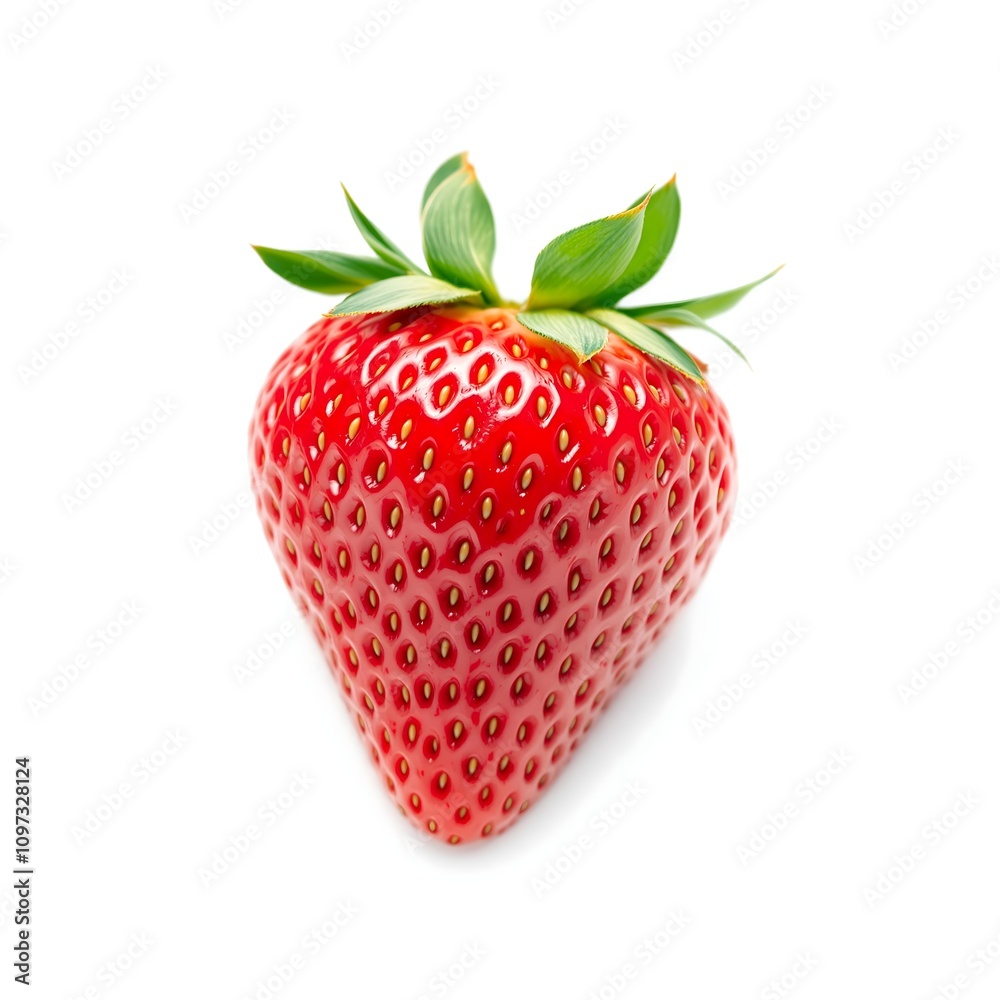 strawberry isolated on white background, close up of single strawberry isolated strawberry isolated on white background, close up of single strawberry isolated