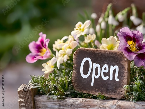 Open Flower Shop Sign