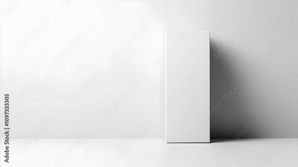 Tall blank white box on white background. Tall blank white box on white background.
