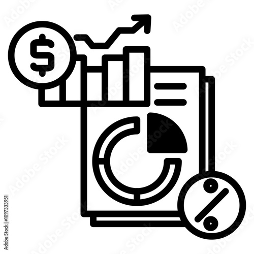 interest rates icon element for design