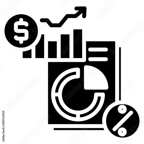 interest rates icon element for design