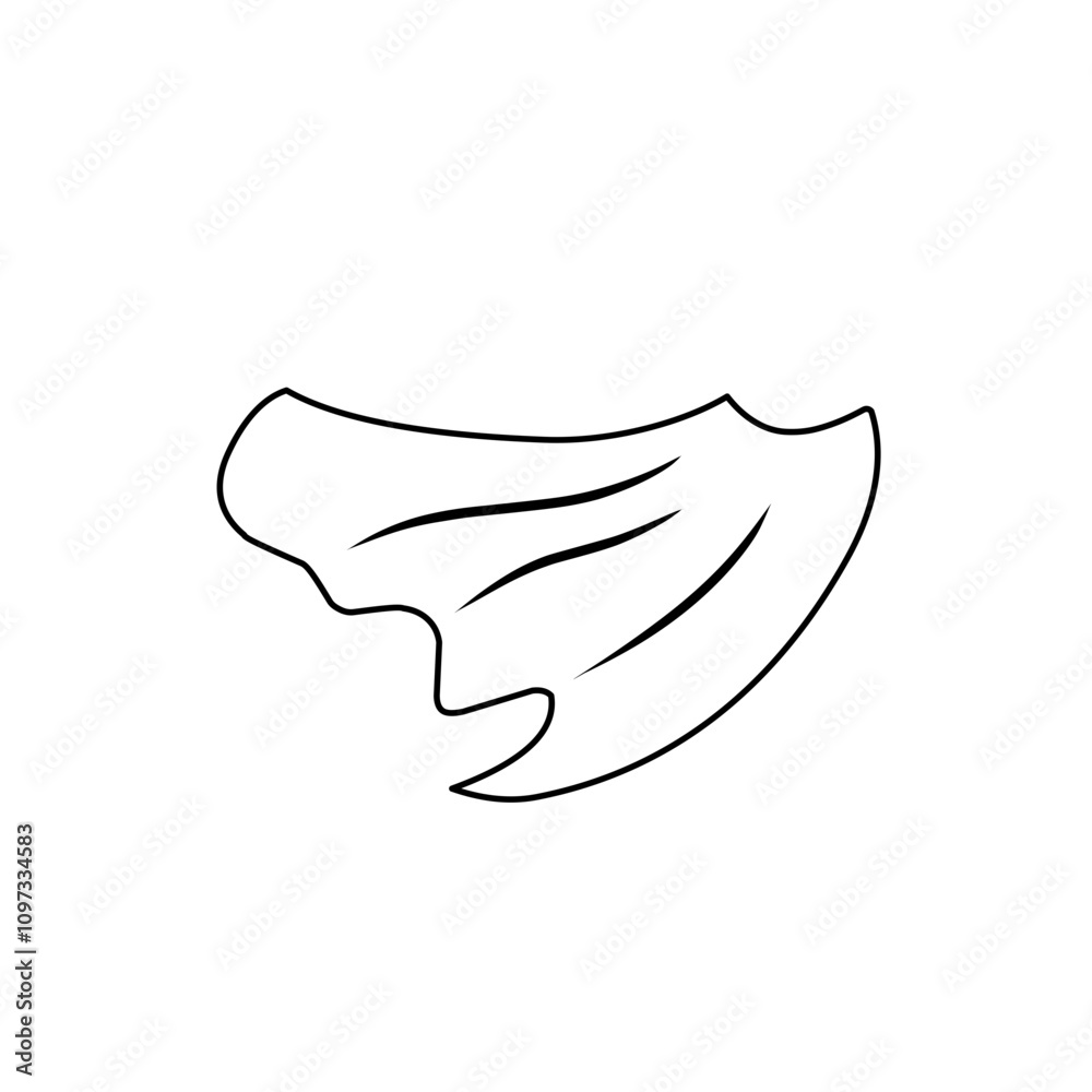 outline sketch of superhero cape outline sketch of superhero cape